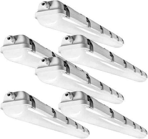 Miniatura 9 de E2 LIGHTING Luz LED hermética de vapor de 4 pies con batería de emergencia de respaldo Potencia de 50 W seleccionable 3CCT sintonizable 3500K