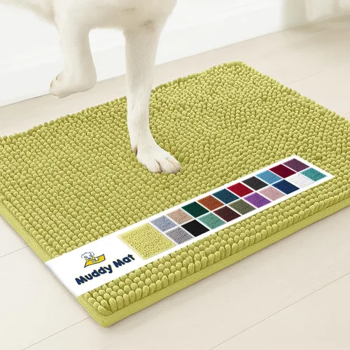 Miniatura 35 de Muddy Mat® Mostrado en la televisión - Tapete de microfibra súper absorbente para puerta de perro para patas fangosas, antideslizante y lavable