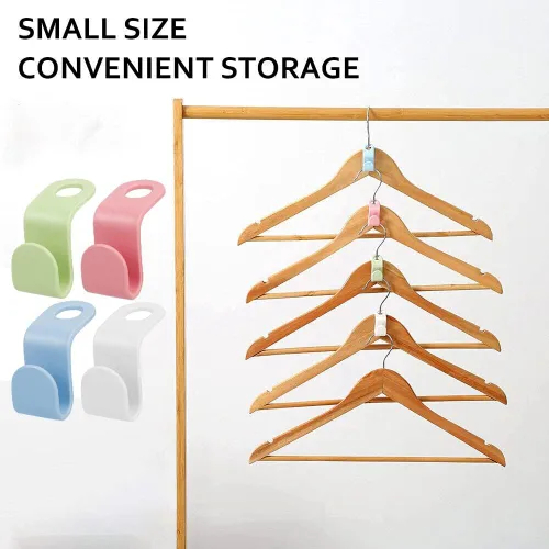Miniatura 4 de 60 ganchos de conector para colgar ropa, ganchos de plástico, ganchos en cascada, ganchos extensores para perchas resistentes, ahorro de espacio