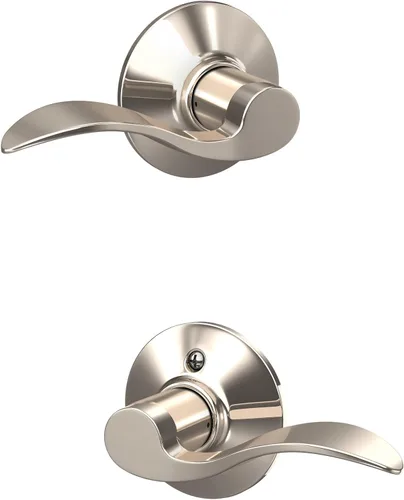Miniatura 64 de SCHLAGE - Manija de puerta Accent con cerradura de paso libre para pasillo y armario en bronce antiguo - F10 ACC 716 Bronce Envejecido