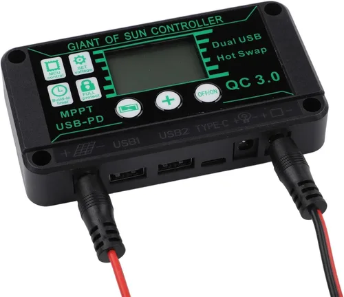 Miniatura 6 de Cargador solar Powercell de 12 V con controlador de 20 W, kit de panel de carga para coche, barco, RV, motocicleta, construcción de PET