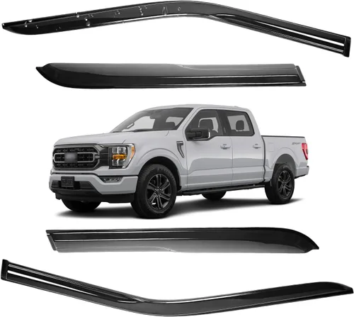 Miniatura 86 de Viseras para ventanas para Mazda 3 Sedán 4 puertas 2004 2005 2006 2007 2008 2009 estilo JDM Mugen, deflector de viento, protector solar y de lluvia