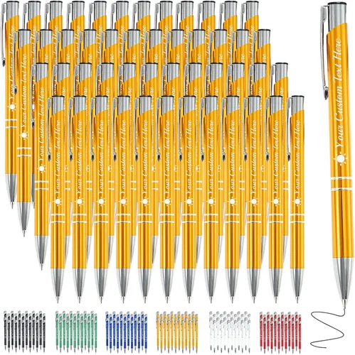 Miniatura 12 de Bolígrafo personalizado, 1 unidad, bolígrafo personalizado con logotipo de mensaje de nombre comercial grabado, tapa de clic de tinta negra, regalo