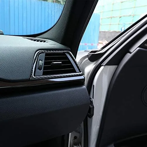 Miniatura 8 de YIWANG Adhesivos de fibra de carbono real para marco de ventilación de aire, 2 unidades, para BMW Serie 3 GT F30 F33 F34 F36 2013-2019 Accesorios