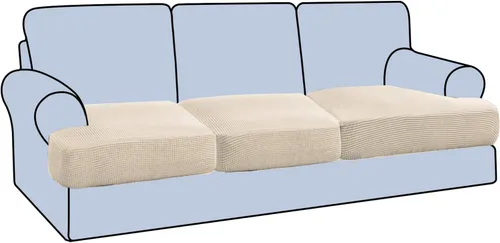 Miniatura 26 de H.VERSAILTEX Funda Elástica para Sillón Sofá con Cojín en Forma de T, Fundas de Cojín en T para Sala de Estar, Funda para Sillón Sofá, Funda