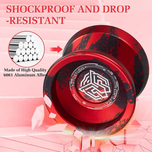 Miniatura 5 de YOYOSTUDIO Yoyo Profesional Responsivo Yoyo H17, Yoyos de Metal de Doble Propósito para Niños Principiantes, Yo-yo No Responsivo con Rodamiento
