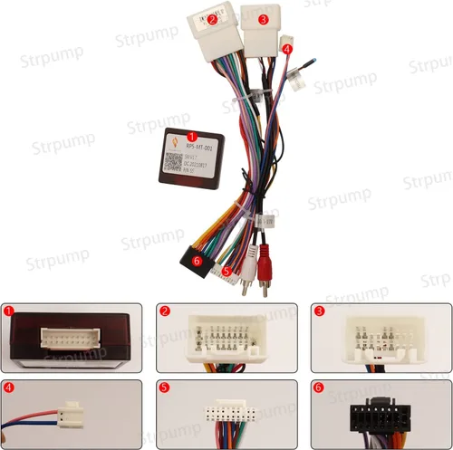 Miniatura 6 de Arnés de cableado de alimentación para radio estéreo de coche de 16 pines, retrocompatible, para Mitsubishi Lancer EX, Pajero, Outlander 2006~13