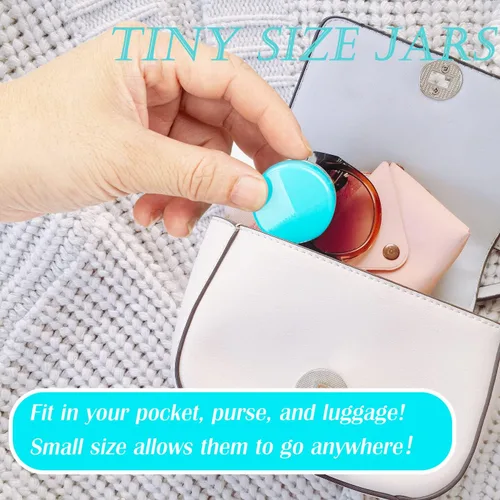Miniatura 4 de Envases de muestra de 3 gramos con tapas, 75 paquetes de tarros de muestra diminutos con etiquetas, envases cosméticos de plástico mini para Tapa