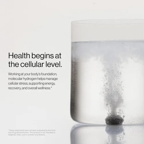 Miniatura 2 de H2Tab Tabletas para beber agua de hidrógeno molecular, 12 PPM Apoya la recuperación muscular, el metabolismo, la salud celular, cerebral