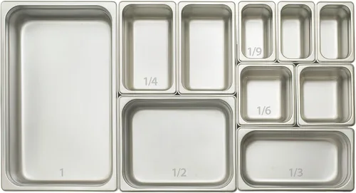 Miniatura 3 de Winco Bandeja de Comida de Metal de Tamaño Medio (Largo) de 4" de Profundidad/Bandeja para Mesa de Vapor, Anti-Atasco, Calibre 22