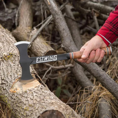 Miniatura 5 de ESTWING Hacha de doble broca – Herramienta de escupir madera fabricada en Estados Unidos de 38 onzas con construcción de acero forjado y agarre
