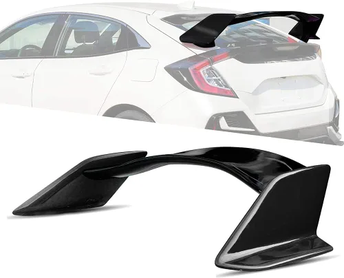 Archaic alerón para Honda Civic Hatchback FK7 tipo-R estilo JDM ABS negro pintado tapa trasera alerón con borde negro brillante
