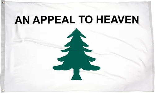 FlagSource Bandera de 3 x 5 pies con texto "An Appeal to Heaven". Fabricado en los Estados Unidos.