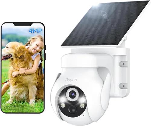 Miniatura 11 de Noorio Cámara de seguridad 2K para exteriores, panorámica/inclinación de 360°, cámara de conversación bidireccional con cable para vigilancia