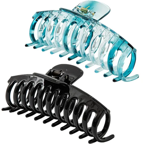 Miniatura 12 de Pinzas para el cabello extra grandes de 5.5 pulgadas para cabello largo y grueso, pinzas para el cabello de mujer, 2 unidades, accesorios
