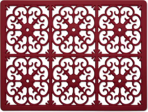 GASARÉ, Salvamanteles de silicona extra grande, grueso, para platos calientes, ollas y sartenes, alfombrilla resistente al calor para encimera, Rojo