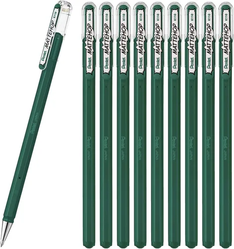 Miniatura 30 de Pentel Mattehop - Cartera con rodillo de gel de 0.039 in, 7 piezas, colores originales Surtido