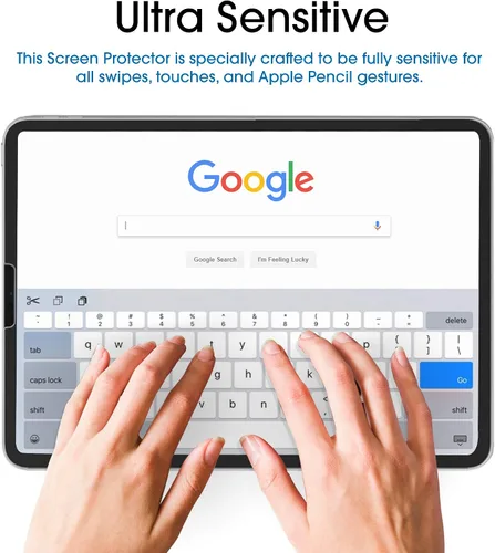 Miniatura 7 de TechMatte Protector de pantalla compatible con iPad Air 5/Air 4/iPad Pro 11, ultra sensible, compatible con Face ID y Apple Pencil, vidrio templado