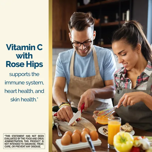 Miniatura 5 de Nature's Wonder Vitamina C 1000 mg con tabletas Rose HIPS para la salud inmunológica, 250 porciones, 250