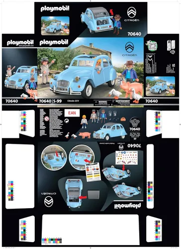 Miniatura 10 de PLAYMOBIL Classic Car 70640 Citroën 2 CV, pato con capucha extraíble, coleccionable para fanáticos de los coches, juguete para coleccionistas