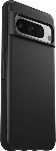 Miniatura 4 de OtterBox Funda para Google Pixel 8 Pro Symmetry Series, color negro, ultra suave, compatible con carga inalámbrica, bordes elevados para proteger