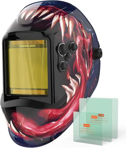 Miniatura 19 de YESWELDER - Máscara de soldar con oscurecimiento automático, funciona con energía solar, color real.