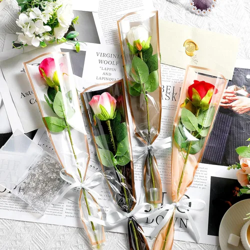 Miniatura 2 de Outus Accesorios para ramo de flores, 200 unidades, fundas de rosas individuales con 200 tubos de agua florales y 200 pines de ramo de cabeza