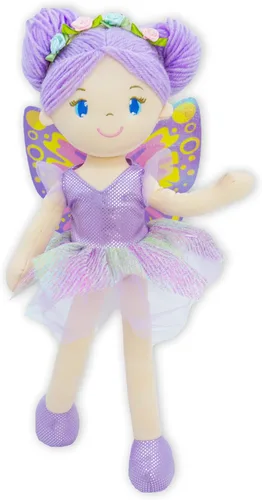 Miniatura 8 de June Garden Muñeca de hada del jardín encantado de 16 pulgadas Brielle - Muñeca de conejo de peluche rellena y suave para niña, regalo de Pascua