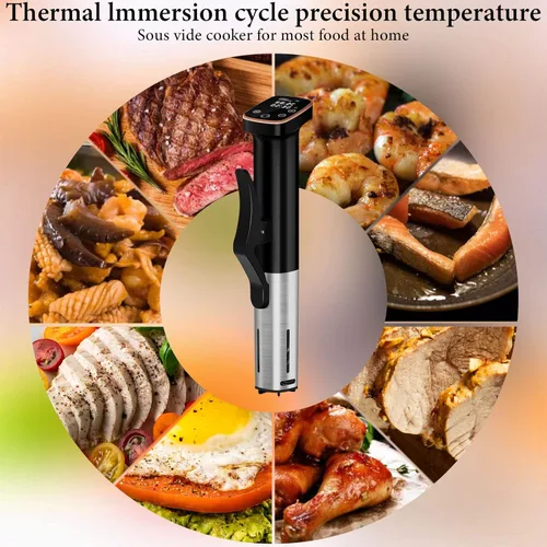 Miniatura 9 de Máquina Sous Vide, Recetas de Aplicación WiFi Incluidas, Cocina Sous Vide 1100W, Circulador de Inmersión Cocina de Precisión con Temperatura