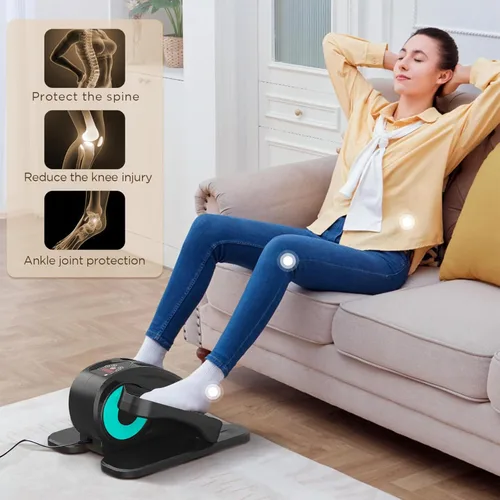 Miniatura 5 de Tappio Elíptica para debajo del escritorio, ejercitador eléctrico de pedales, elíptica sentada totalmente montada, compacta y portátil con control