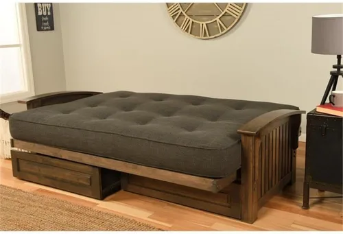 Miniatura 7 de Kodiak Furniture Washington - Marco de futón tamaño Queen con cajones de almacenamiento, marco de futón de madera con colchón incluido en color azul