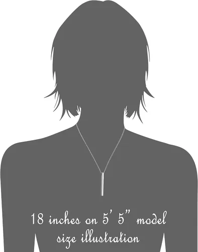 Miniatura 2 de Collar de mantra inspirador, joyería con colgante de barra vertical de 1.654 in x 0.118 in, acero inoxidable quirúrgico 316L, no es un dispositivo