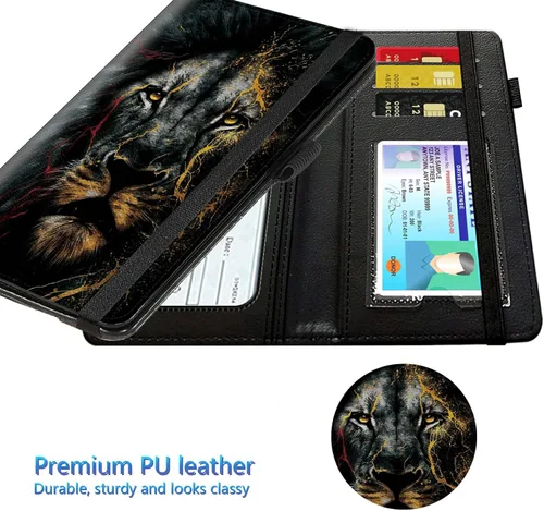 Miniatura 95 de Funda para chequera para hombres y mujeres, cartera de cuero RFID con ranuras para tarjetas de crédito, soporte de cheques duplicados personales