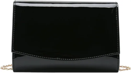 Miniatura 2 de CHARMING TAILOR Bolso de mano con solapa de charol clásico elegante y elegante bolso de noche