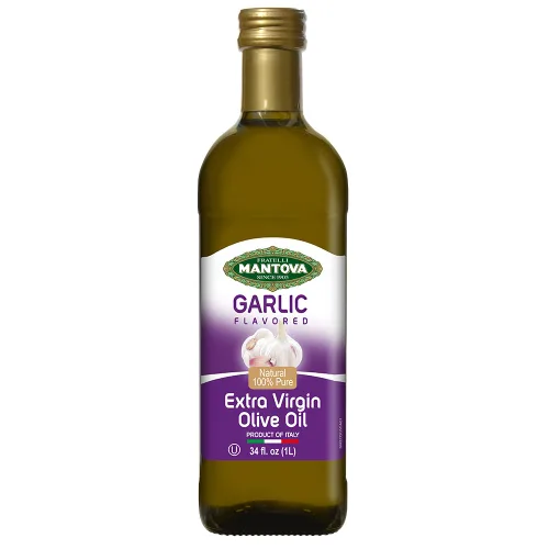 Mantova Aceite de oliva virgen extra de ajo (AOVE), prensado en frío, calidad premium, importado de Italia, perfecto para cubrir ensaladas,