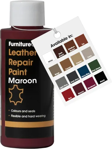 Miniatura 15 de Furniture Clinic Pintura y tinte para reparación de cuero, colorante autosellante para una reparación rápida y fácil del cuero, adecuado para sofás