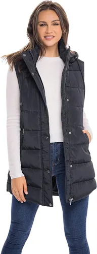 Miniatura 4 de S.E.B. por Sebby - Chaqueta acolchada larga con capucha para mujer, relleno de plumón sintético con capucha para otoño e invierno