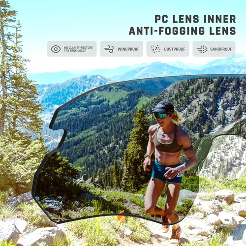 Miniatura 2 de TOREGE Z87 - Gafas de sol para hombres y mujeres, ciclismo, pesca, correr, conducir, béisbol, antiniebla, gafas de sol deportivas, protección UV
