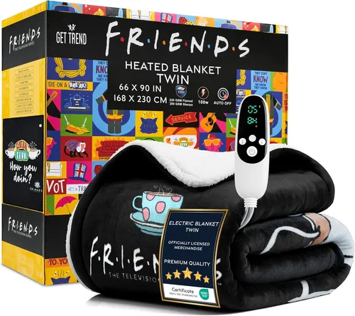 Miniatura 22 de Manta Eléctrica Térmica del Programa de TV Friends, Lujosa Manta de Forro Polar Suave, Calentamiento Rápido con 9 Configuraciones de Calor y Apagado