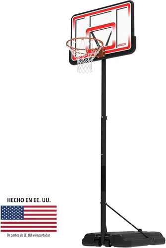 Miniatura 12 de Lifetime Aro de baloncesto portátil, altura ajustable de 7.5 a 10 pies, tablero trasero de 44 pulgadas a prueba de golpes Fusion, base con ruedas