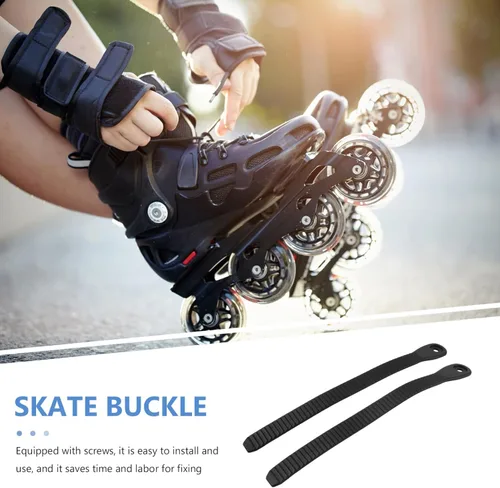 Miniatura 9 de BESPORTBLE 2 piezas de correa de patinaje de repuesto en línea zapatos de patinaje de ruedas correa de energía, hebillas para patines de hielo