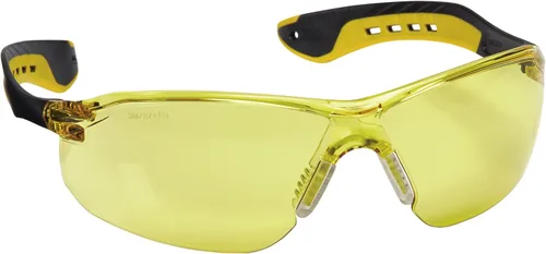 Miniatura 2 de 3M - Lentes de seguridad con patillas planas con lente resistente a los arañazos, marco ámbar, 1 par