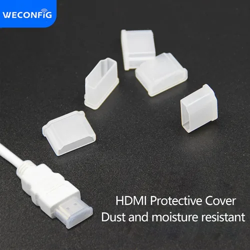 20 piezas de plástico HDMI puerto macho antipolvo a prueba de polvo tapa protector de enchufe compatible con computadora portátil TV (transparente)