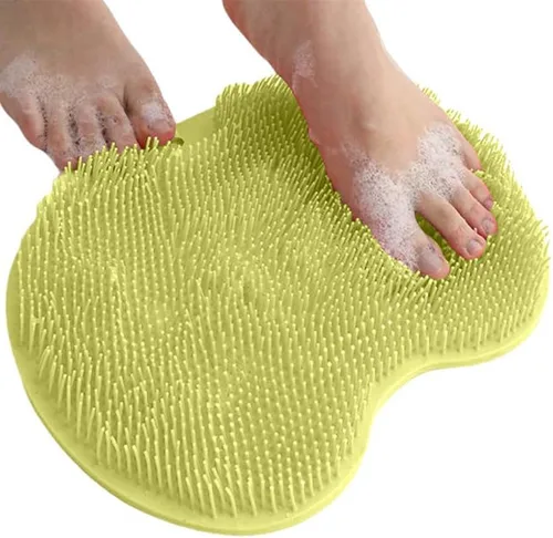 Alfombrilla de ducha para pies con ventosas antideslizantes, almohadilla de masaje para pies y espalda, alfombrilla de masaje para pies de ducha
