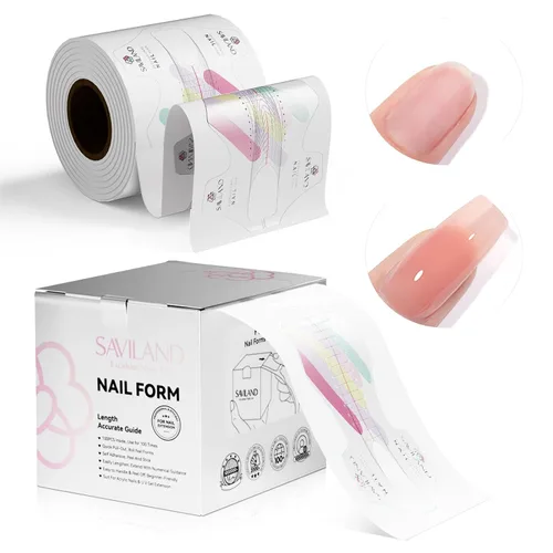 Miniatura 9 de Saviland Kit de iniciación de uñas acrílicas: polvo y líquido acrílico rosa claro nude, cepillo, limas, formularios, uñas a presión, juego