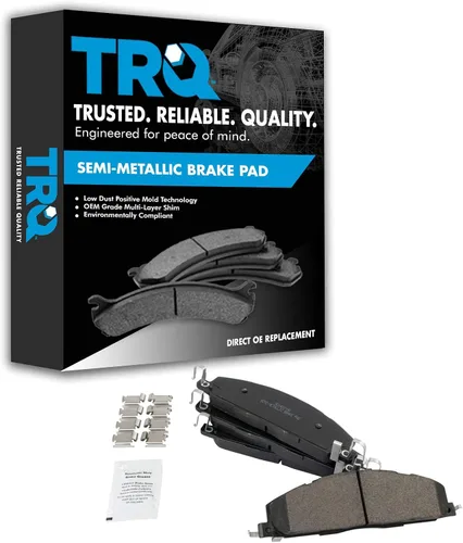 Miniatura 102 de TRQ Pastillas de freno delanteras semi metálicas compatibles con Ford Expedition 2018-2021 F-150 2018-2020 Lincoln Navigator 2018-2022