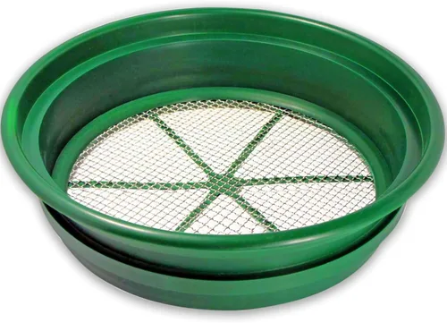 Miniatura 14 de SE Sartén de prospección de oro apilable clasificador de 13.25 pulgadas de ancho, bandeja de tamizado de malla de acero inoxidable de 1/4 pulgadas