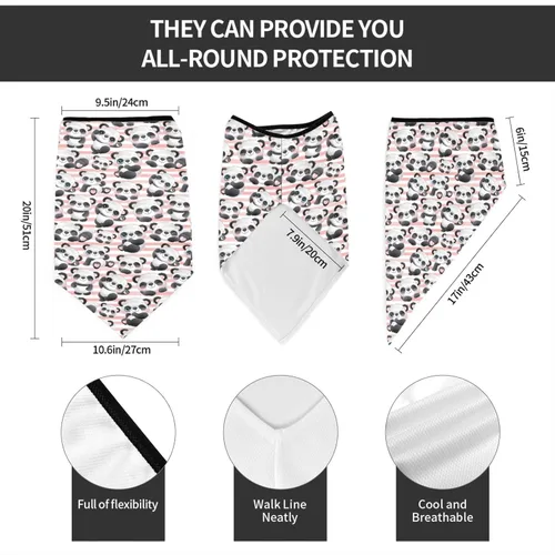 Miniatura 4 de Polaina para el cuello, bandanas para hombres y mujeres, cubierta de bufanda para la cara con rayos UV, con agujero para las orejas, máscara facial