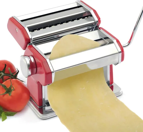 Miniatura 2 de Norpro Máquina de pasta 1049R, color rojo Plateado/Rojo