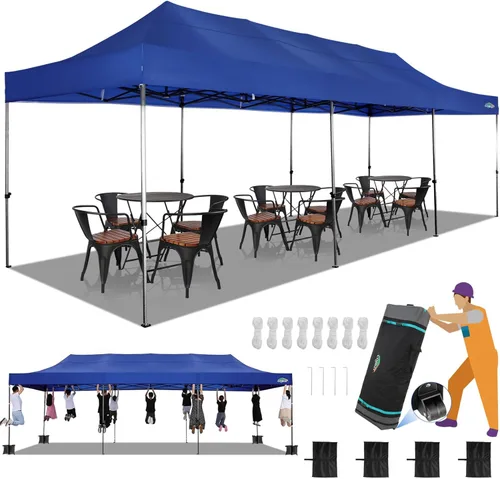 Miniatura 146 de COBIZI Tienda de campaña desplegable de 6.6 x 6.6 pies, toldo resistente, fácil de instalar, impermeable, para exteriores, fiestas, playa, jardín